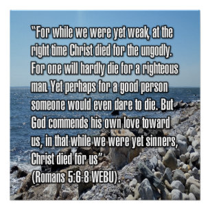 Römer 5:6-8 WEBU Poster