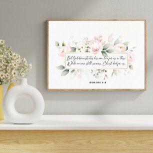 Römer 5:8. Blumenbibelverse Poster