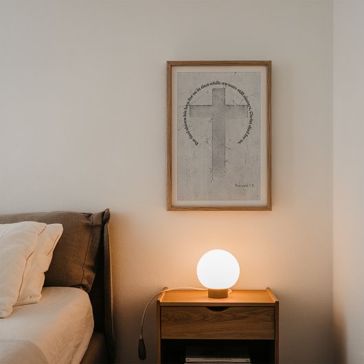 Römer 5:8 Christliche Schrift drucken Poster