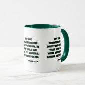 Römer 5:8 KJV Bibelschrift Zwei-Tone-Schrift Tasse (VorderseiteRechts)