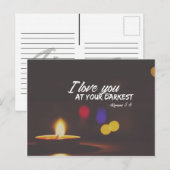 Römer 5:8 - Liebe am dunkelsten Postkarte (Vorne/Hinten)