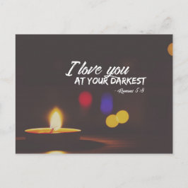Römer 5:8 - Liebe am dunkelsten Postkarte