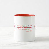Römer 6:14 Bibelschrift Verse Zwei-Tonen-Tasse Tasse (Zentrum)