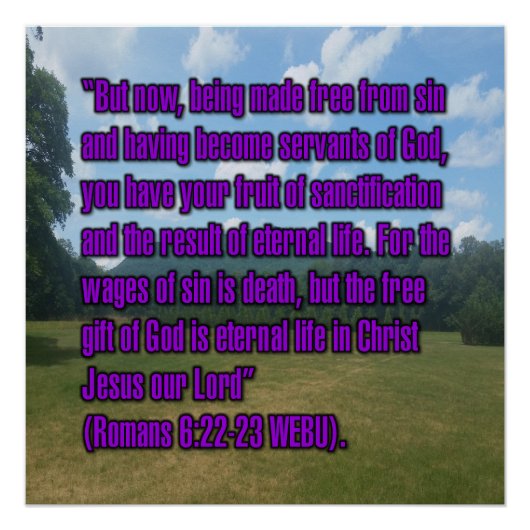 Römer 6:22-23 WEBU Poster (Vorderseite)