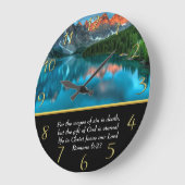 Römer 6:23 Berggold Große Wanduhr (Winkel)