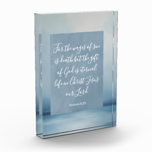 Römer 6:23 Bibelverse Fotoblock (Links)