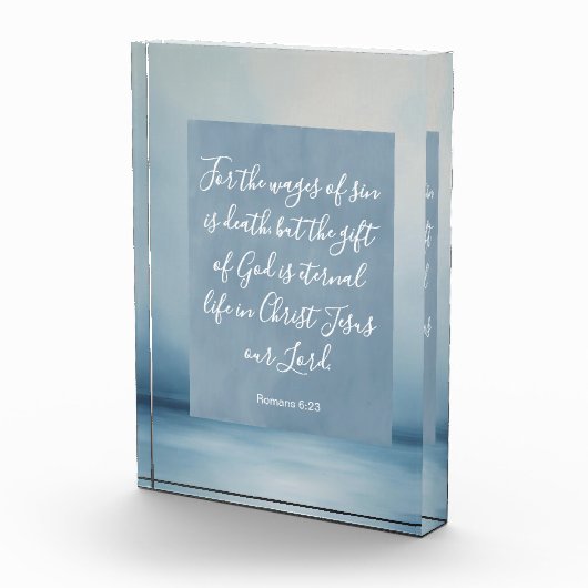 Römer 6:23 Bibelverse Fotoblock (Rechts)