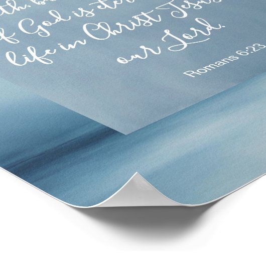 Römer 6:23 Bibelverse Poster (Ecke)