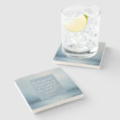 Römer 6:23 Bibelverse Steinuntersetzer (Seitenansicht)