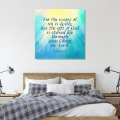 Römer 6:23 Canvas Print Leinwanddruck (Insitu (Schlafzimmer))