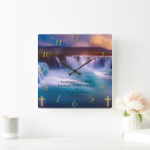 Römer 6:23 Christliches Gebet des Glaubens Quadratische Wanduhr (Zuhause)