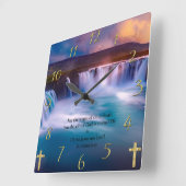 Römer 6:23 Christliches Gebet des Glaubens Quadratische Wanduhr (Winkel)