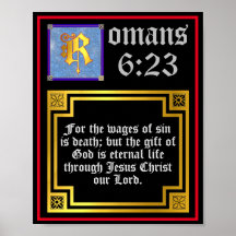 Römer 6 23 Goldbeleuchtetes Buchstabenangebot