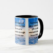 Römer 6:23 KJV Bibelverse Pic Two-Tone Tasse (VorderseiteRechts)