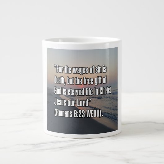 Römer 6:23 WEBU Becher Jumbo-Tasse (Vorderseite)