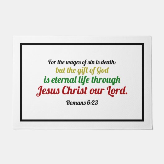 Römer 6 Heilungsbibel Verse Doormat Fußmatte (Vorderseite)