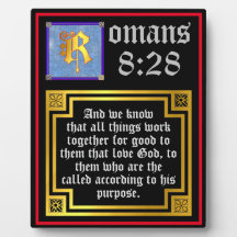 Römer 828 Gold beleuchteter Letter KJV Bible Verse