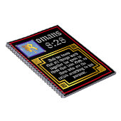 Römer 828 Gold beleuchteter Letter KJV Bible Verse Notizblock (Rechte Seite)