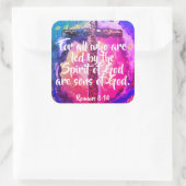 Römer 8:14 Aufkleber für Christliche Bibelschrift (Tasche)