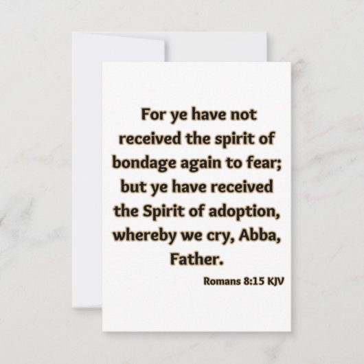 Römer 8:15 KJV Bibelschrift Begrüßung Karte (Vorderseite)
