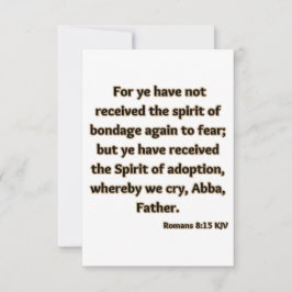 Römer 8:15 KJV Bibelschrift Begrüßung Karte