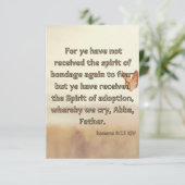 Römer 8:15 KJV Bibelschrift Pic Begrüßung Karte (Stehend Vorderseite)