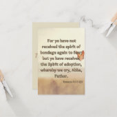 Römer 8:15 KJV Bibelschrift Pic Begrüßung Karte (Vorderseite/Rückseite Beispiel)