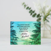 Römer 8:15 Wir weinen "Abba Vater" Postkarte (Stehend Vorderseite)