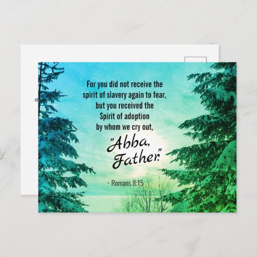 Römer 8:15 Wir weinen "Abba Vater" Postkarte (Vorne/Hinten)