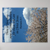 Römer 8:1 Es gibt daher jetzt keine Verurteilung Poster (Vorne)