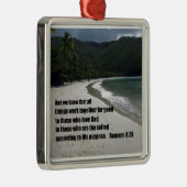 Römer 8:28 Alle Dinge arbeiten zusammen.. Ornament Aus Metall (Rechts)