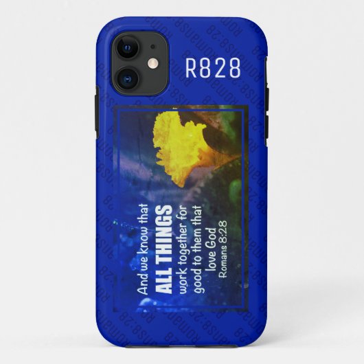 Römer 8:28 ALLE DINGE blau Case-Mate iPhone Hülle (Rückseite)