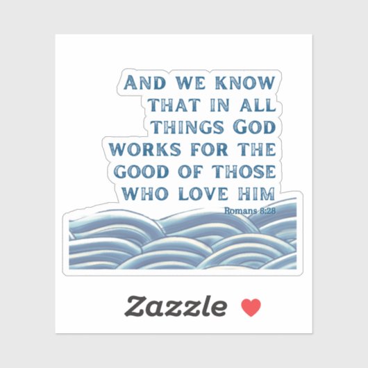 Römer 8:28 aufkleber (Blatt)