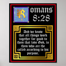 Römer 8 28 beleuchteter Letter KJV Bible Verse