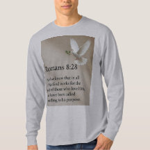 Römer 8:28 Bibelvers Männer Langarm T-Shirt