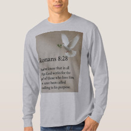 Römer 8:28 Bibelvers Männer Langarm T-Shirt