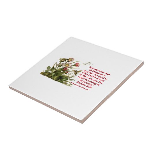 Römer 8:28 Bienen-Motif Fliese (Seite)