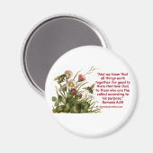 Römer 8:28 Bienenmotif Magnet (Vorderseite/Rückseite)