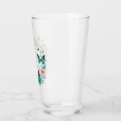 Römer 8:28 Blume und Schmetterlinge Glas (Links)