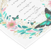 Römer 8:28 Blume und Schmetterlinge Mittelgroßer Tischläufer (Ecke)