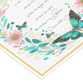 Römer 8:28 Blume und Schmetterlinge Mittelgroßer Tischläufer (Ecke)