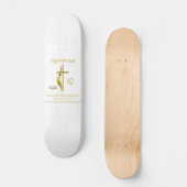 Römer 8:28 Christliche Geschenke Skateboard (Vorderseite)