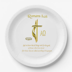 Römer 8:28 Christliche Ware Pappteller