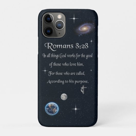 Römer 8,28 christlicher Bibelvers Case-Mate iPhone Hülle (Rückseite)