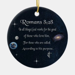 Römer 8,28 christlicher Bibelvers Keramik Ornament