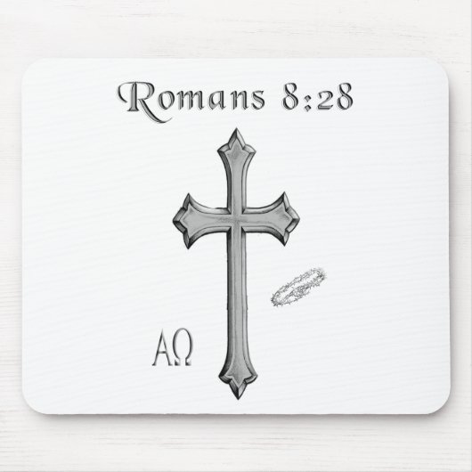 Römer 8,28 christlicher Bibelvers Mousepad (Vorne)