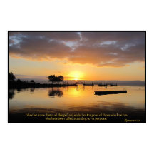 Römer 8:28 Christliches Bibelverse-Poster