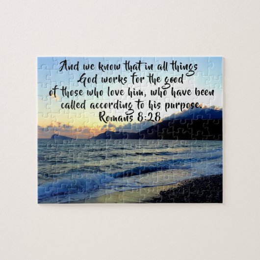Römer 8:28 Custom Bible Verse Puzzle (Horizontal)
