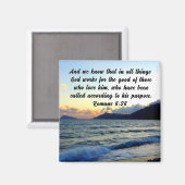 Römer 8:28 Custom Bible Verse Sunset Magnet (Vorderseite/Rückseite)