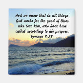 Römer 8:28 Custom Bible Verse Sunset Magnet (Vorne)